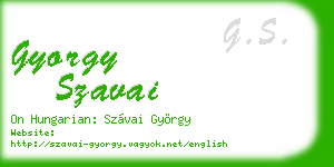 gyorgy szavai business card