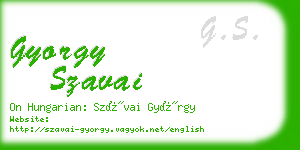 gyorgy szavai business card